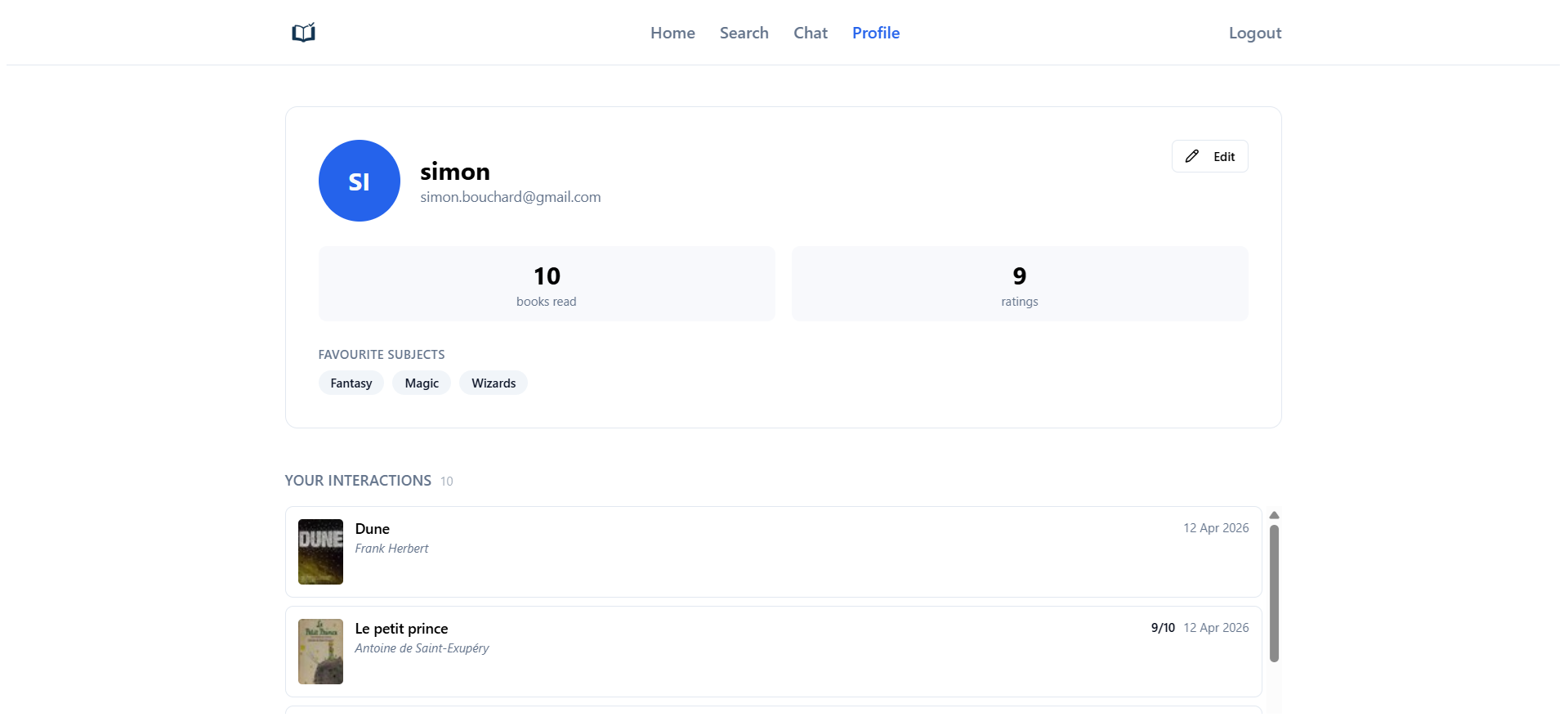 User profile